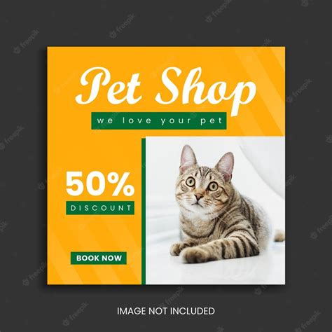 Premium Vector Pet Shop Social Media Post And Instagram Template