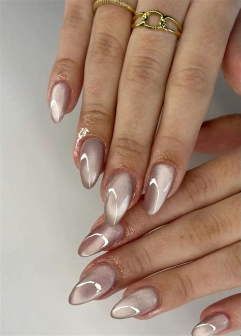 Nude Cat Eye Nails Gel Nails Stylish Nails Acrylic Nails