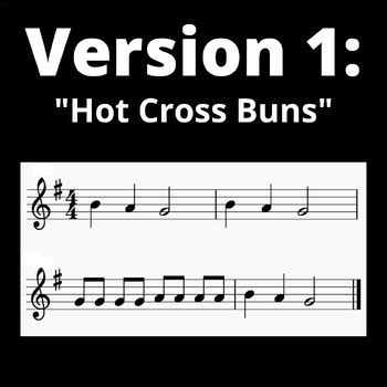 Hot Cross Buns Four Part Arrangement For Recorder Includes Video Tutorial
