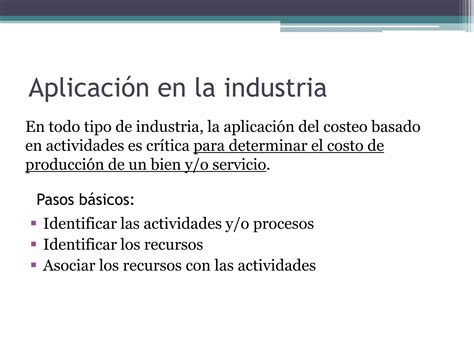 Sistema De Costeo Basado En Actividades Abc Ppt