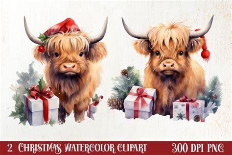 Christmas Farm Animals Clipart Bundle, Christmas Farm Animal