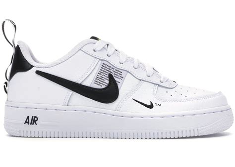 Nike Air Force 1 Low Utility White Black Gs Ar1708 100 Us