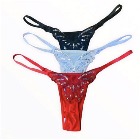 Calcinha Tanga Borboleta Regulagem Fio Dental Lingerie Shopee Brasil