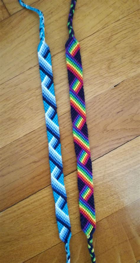 Zigzag Friendship Bracelet Rainbow Knotted Bracelet Custom Etsy