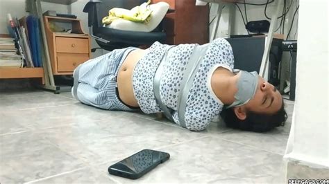 Bound And Gagged Girl Struggles In Her Pajamas Selfgags Nude Pics