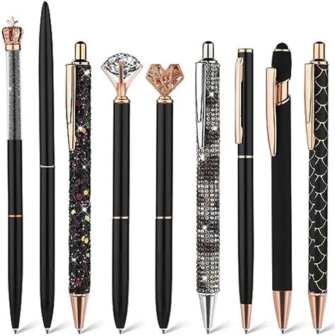 Tiesome Pi Ces Cute Ballpoint Pens Set Violet Fancy Stylos Bling