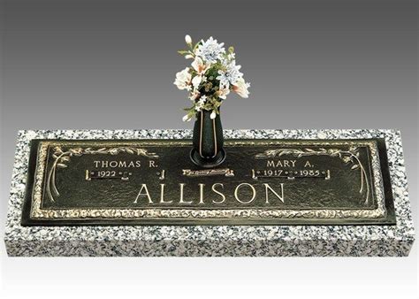 Bronze Headstones Companion for Two People - Memorials.com