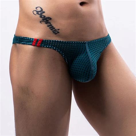 2023 Herren Sexy Beutel Riemen Mesh Schwimmen Niedrige Bikini Herren Erotische Dessous
