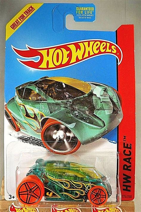 Hot Wheels Hw Race X Raycers Vandetta Trans Green Variant W Orng Whls Contemporary