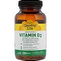 Country Life, Vitamin D3, High Potency, 10,000 I.U., 200 Softgels - iHerb