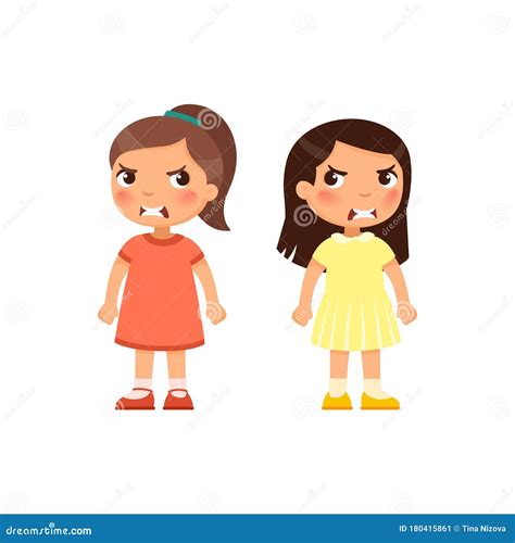 Angry Little Pig Big Head Expression Copyspace Cartoon Vector