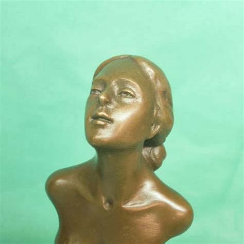 Erotische Bronze Kniende Nude Lady Auf Runden Marmorsockel Gebraucht In Jeuss F R Chf Mit