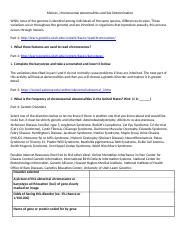 Meiosis Chromosomal Abnormalities And Sex Determination Course Hero
