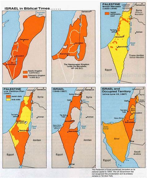 ISRAEL. Ayer y hoy.: MAPA: Israel desde tiempos bíblicos hasta 1967.