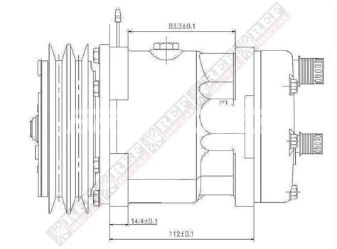 Компрессор 7H15, 24V, А2 (выходы горизонтальные O-ring)