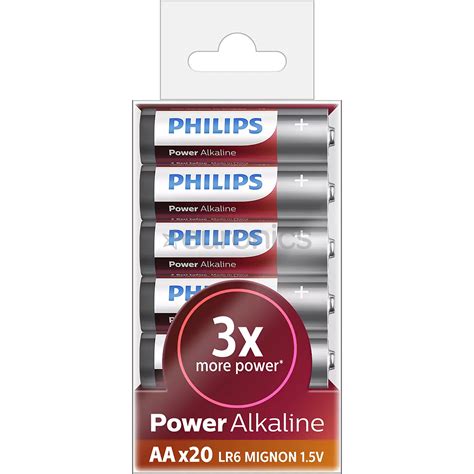 Philips Power Alkaline Aalr6p 20 Pcs Battery Lr6p20t10 Euronics