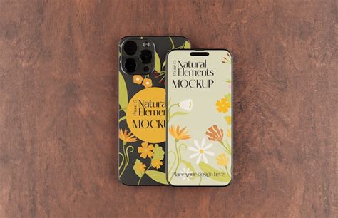 Premium Psd Top View Over Phone Screen Mockup