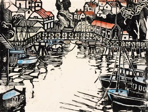 Sold Price Margaret Preston 1875 1963 Mosman Bay Bridge C1920