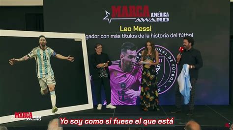 Messi Se Conmueve Al Recibir Un Cuadro En Su Honor Como Reconocimiento