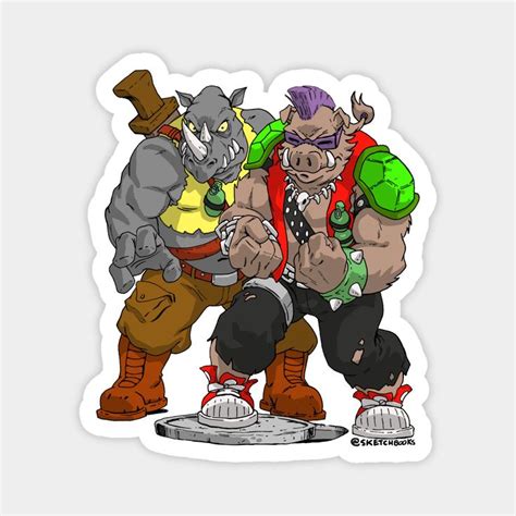 Rocksteady and Bebop TMNT by sketchbookstees | Tmnt, Cartoon turtle ...