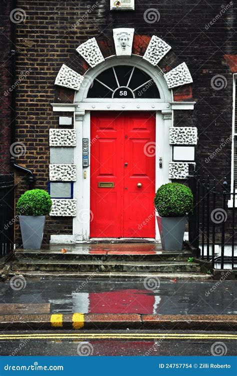 Red Door Stock Photo Image Of Door Residential Wooden 24757754