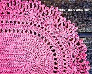 Romantic Oval Doily Placemat Pattern By Kristines Crochets Placemats