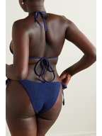 Hunza G Gina Metallic Seersucker Bikini Net A Porter