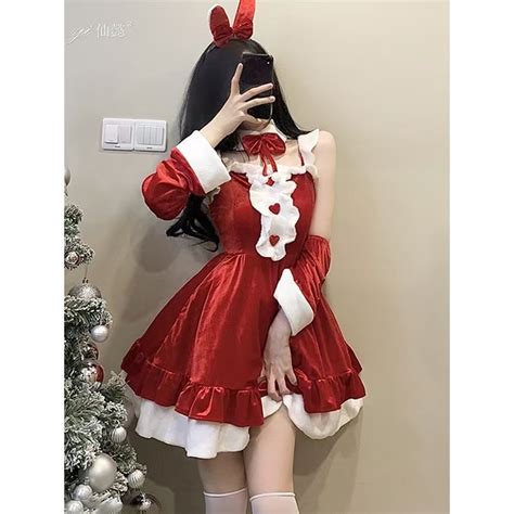 Jual Christmas Sexy Lingerie Dress Sweet Bunny Girl Costume Rabbit Woman Set Cosplay Costume