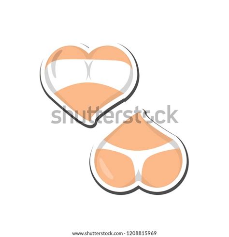 Stylized Heart Icons Underwear Ass Bikini Stock Vector Royalty Free 1208815969 Shutterstock