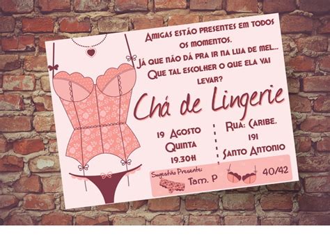Convite Ch Lingerie Arte Digital No Elo Q Arte Digital