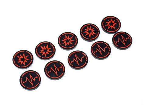 Injuredwounded Acrylic Token Set Double Sided Compatible With Star