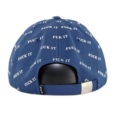 HUF Fuck It Panel Strapback Hat Insignia Blue Billion Creation