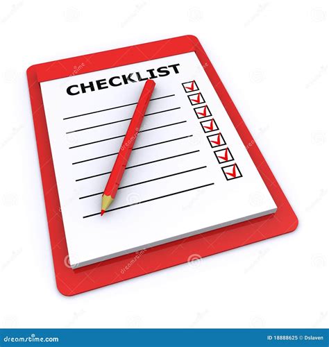 Checklist 3d stock illustration. Illustration of success - 18888625