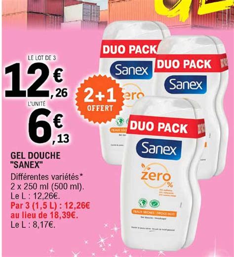 Promo Gel Douche Sanex Chez E Leclerc Icatalogue Fr