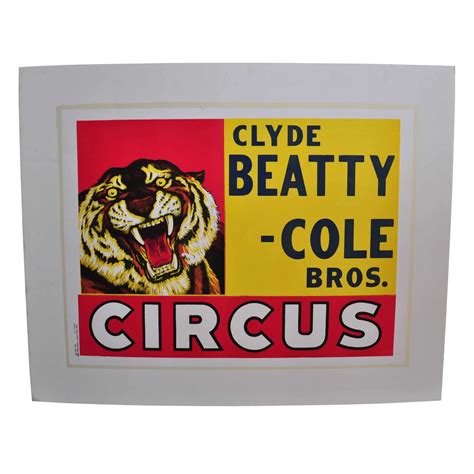 Clyde Beatty-Cole Bros. Circus Poster #1 | Chairish
