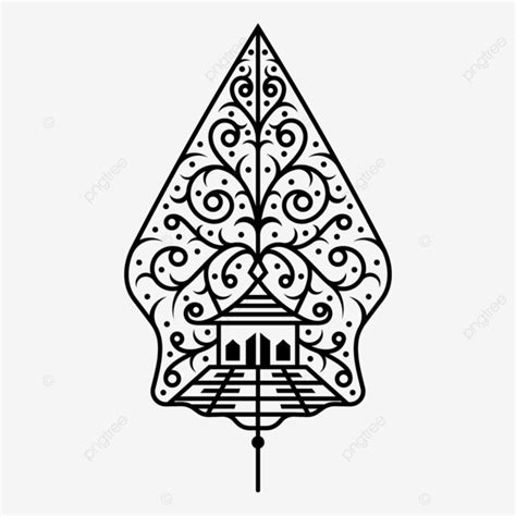 Mountains Of Wayang Kulit Silhouette Vector Silhouette Drawing