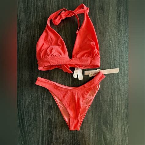 Victoria S Secret Swim Victorias Secret Coral Bikini Set Nwt Ls Poshmark