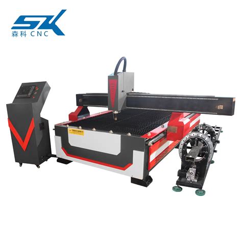 Round Square Tube Plasma Cutting Machine 4 Axis CNC Plasma Cutters For