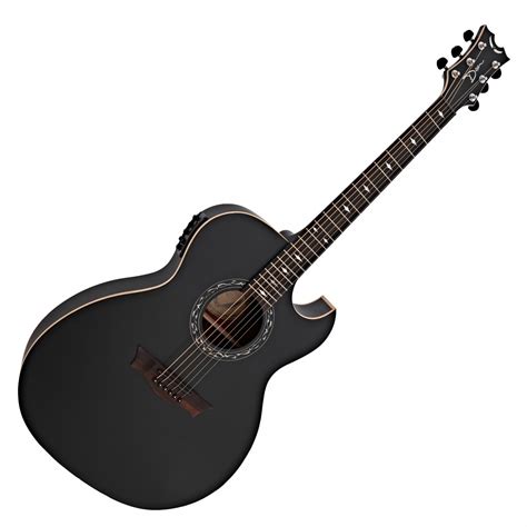 Dean Exhibition Thin Body Electro Acoustic Guitar Black Satin Gear4music