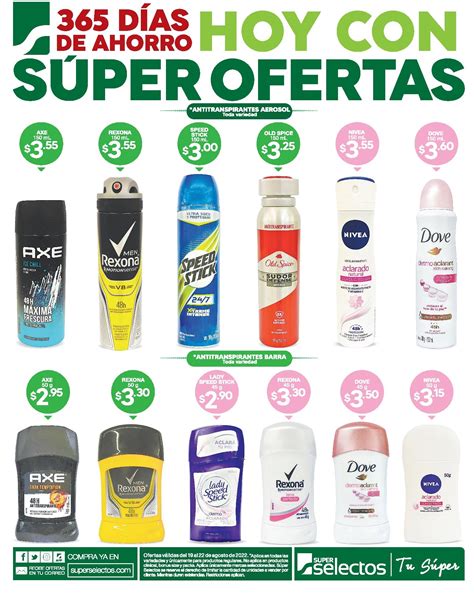 Oferta De Desodorantes En S Per Selectos Agosto Tuofertasv