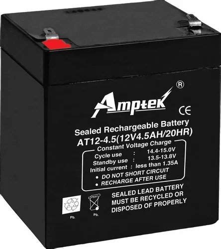 6 Months Amptek AT12 12V 4 5Ah Sealed Rechargeable Lead Acid Battery At