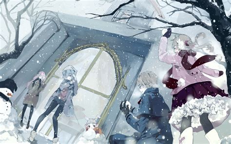 Winter Snow Anime Wallpapers Wallpaper Cave