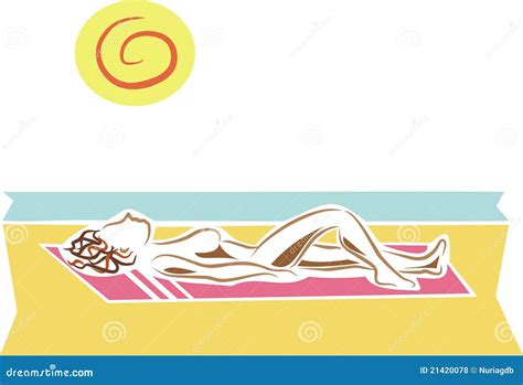 Naked Woman Stock Vector Illustration Of Vacataion Water