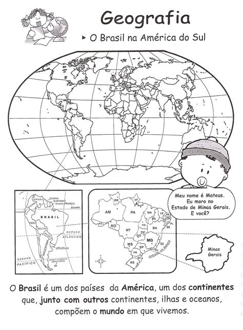 Atividade De Geografia 3 Ano Mapa Do Brasil