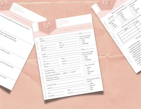 Customizable Postpartum Doula Client Intake Form Etsy