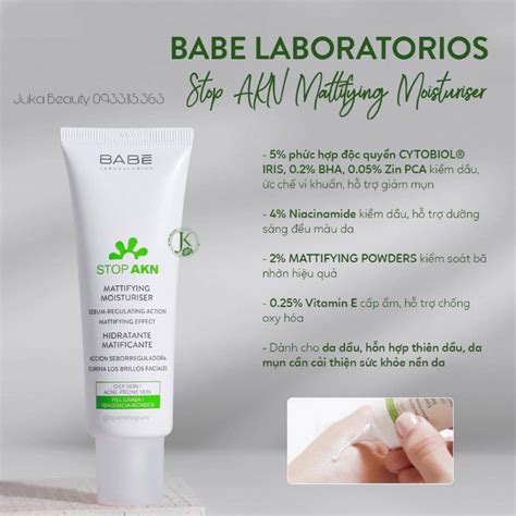 Kem Dưỡng Ẩm Cho Da Dầu Mụn Laboratorios Babe Stop Akn Mattifying Mois