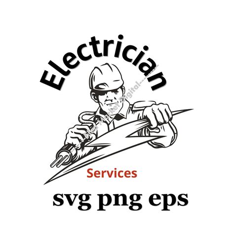 Electrician Service Logo Svg Png Eps Clipart Etsy