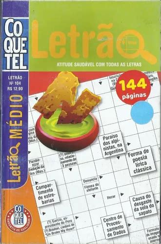 Revista Letrão Palavra Cruzada Média Coquetel 144 Pág MercadoLivre