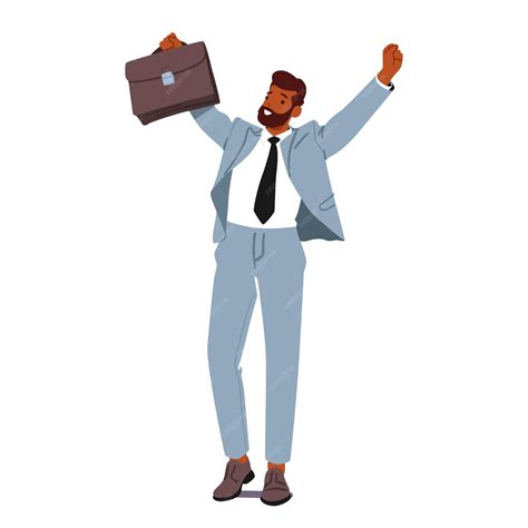 Premium Vector | Determined Businessman Character Shines Brightly