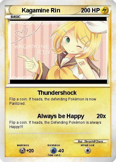 Pokémon Kagamine Rin 41 41 Thundershock My Pokemon Card